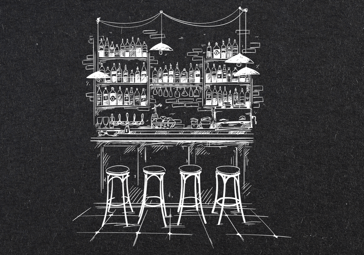 bar-illustration-on-black-paper